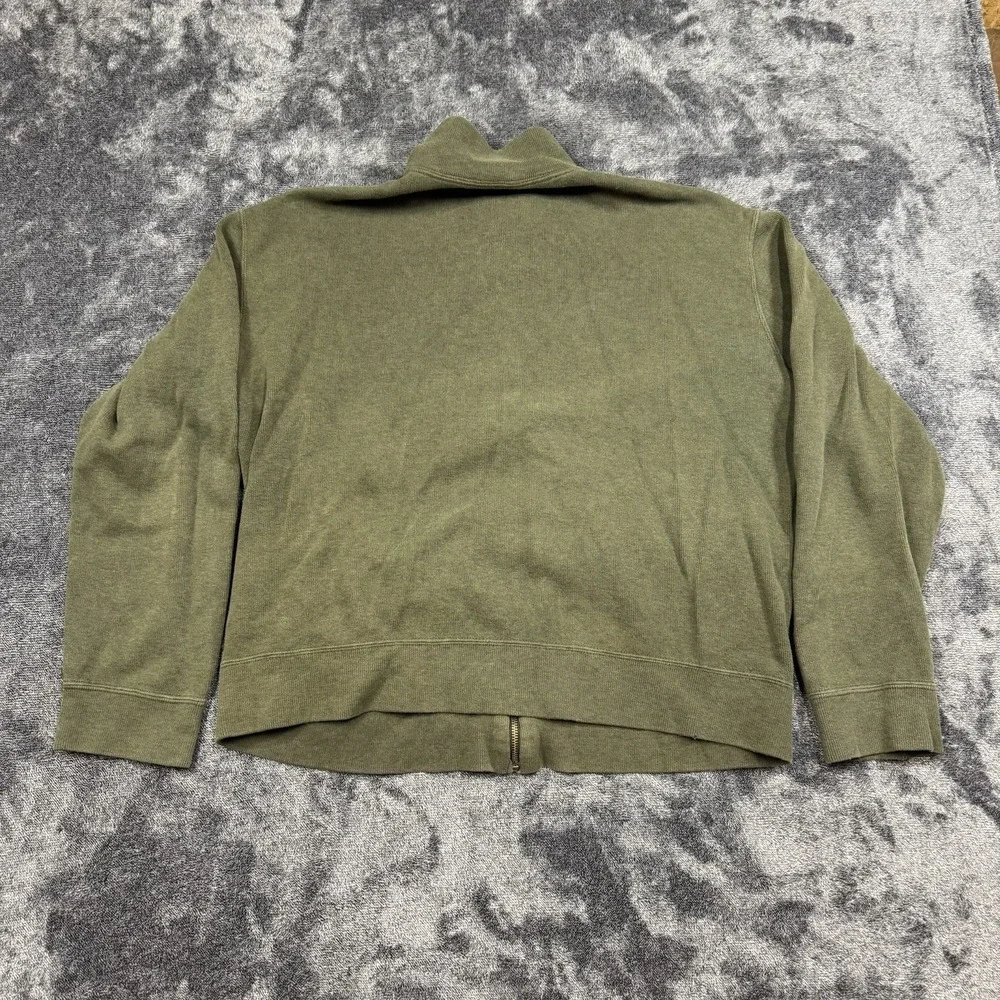 Polo Ralph Lauren Full Zip Mock Neck Jacket Mens Large Olive Green Purple Horse